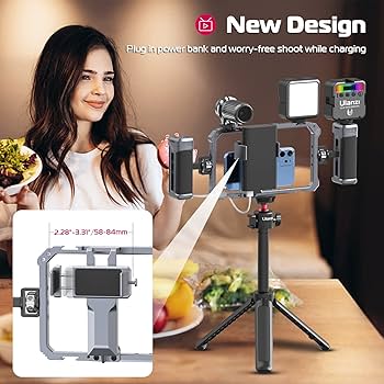 Ulanzi スマートフォンビデオリグ Amazon.com: ULANZI Universal Phone Video Rig Kit with